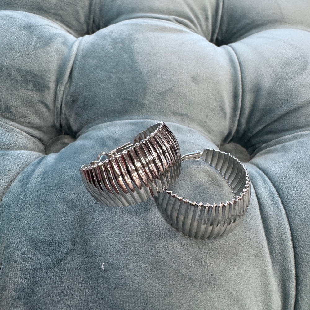 Elegant Silver Hoop Earrings